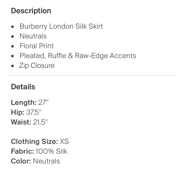 Burberry London floral skirt - Picture 3 of 3